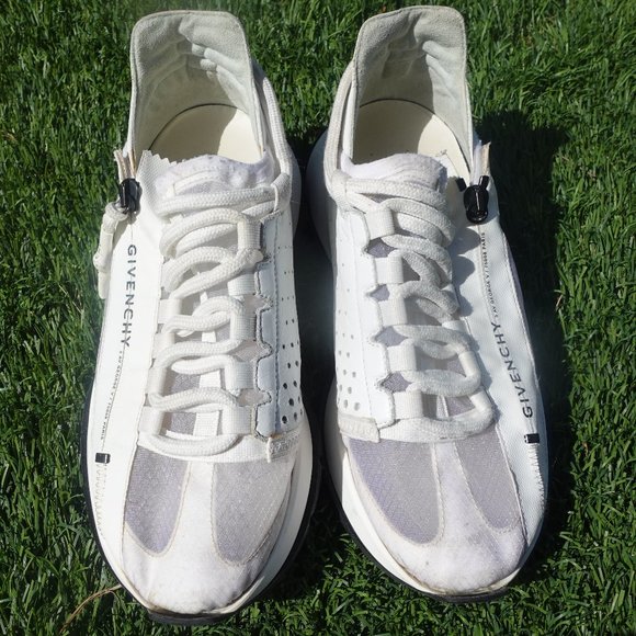 Givenchy Shoes - Womens Givenchy White Spectre Runner Zip Sneakers Givenchy